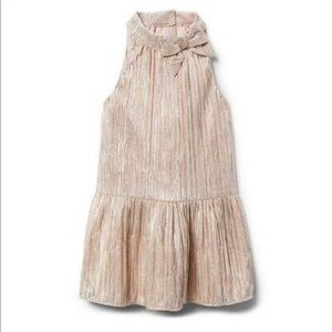 Janie and Jack rose gold metallic dress